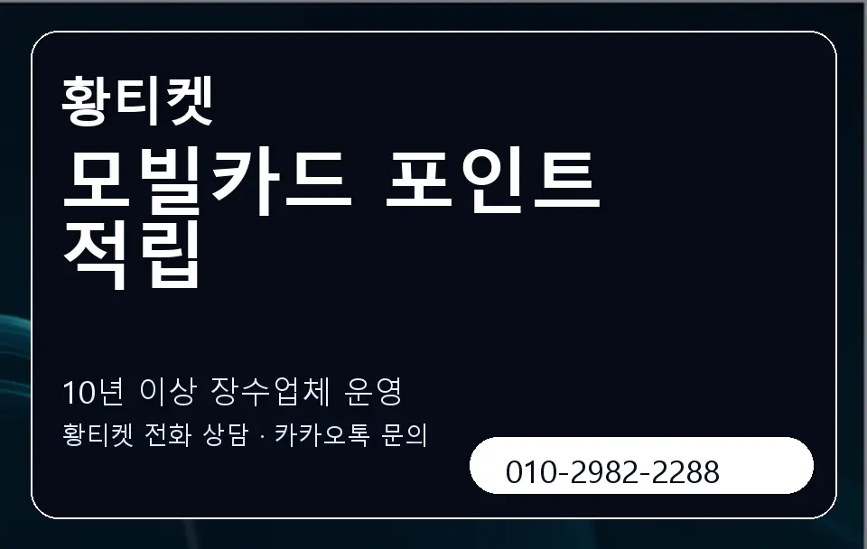 모빌카드 포인트 적립 황티켓 캐러셀 5