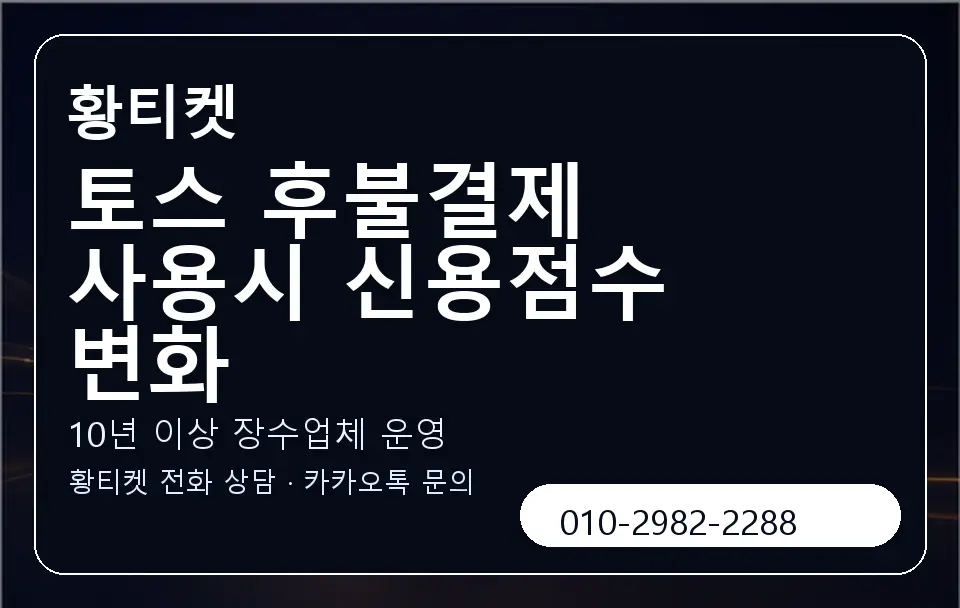 토스 후불결제 사용시 신용점수 변화 황티켓 캐러셀 5