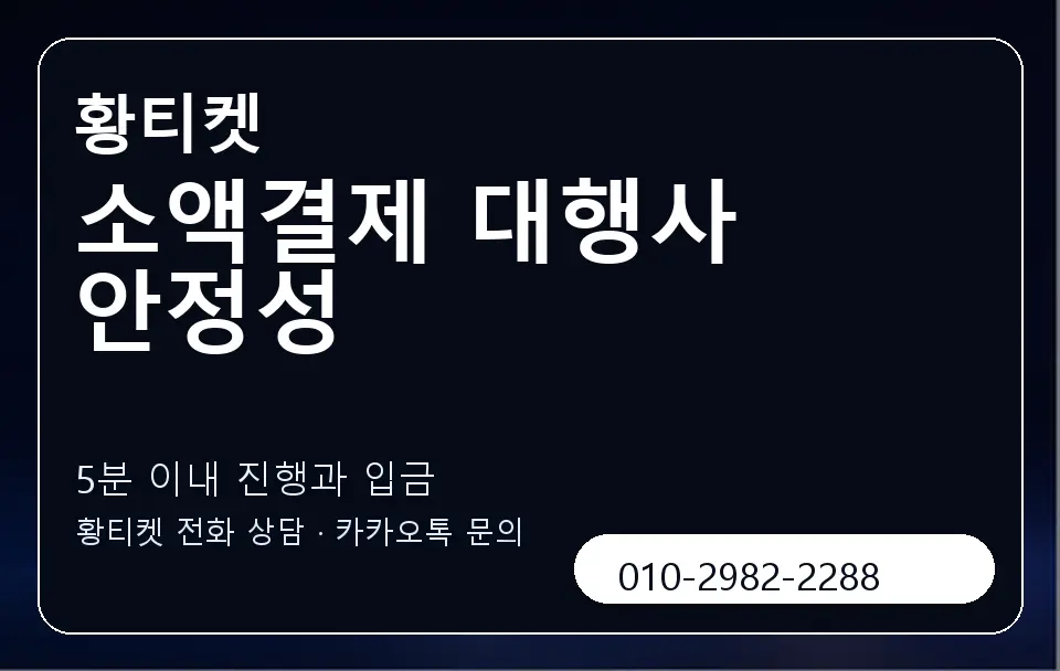 소액결제 대행사 안정성 황티켓 캐러셀 6