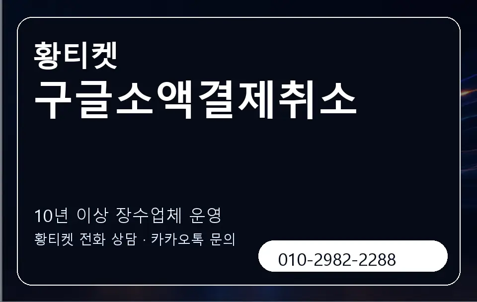 구글소액결제취소 황티켓 캐러셀 5