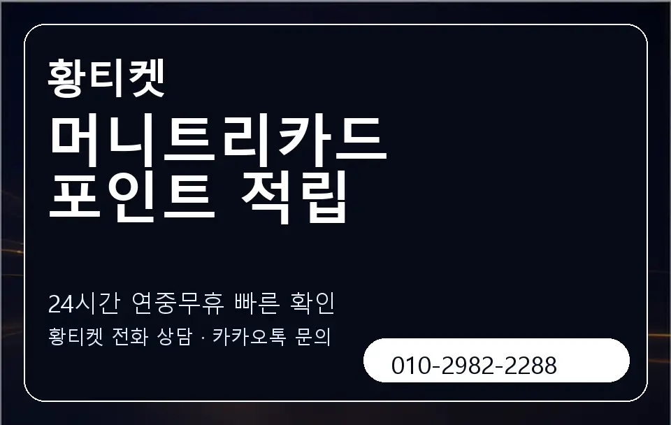 머니트리카드 포인트 적립 황티켓 캐러셀 2