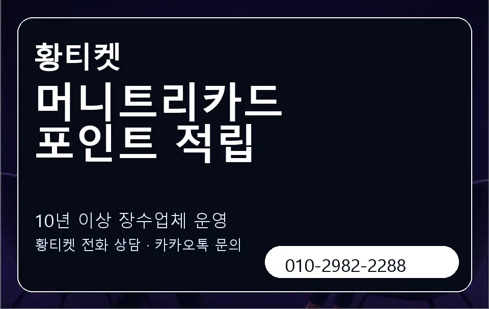 머니트리카드 포인트 적립 황티켓 캐러셀 5