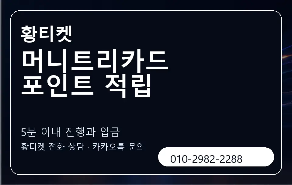 머니트리카드 포인트 적립 황티켓 캐러셀 6