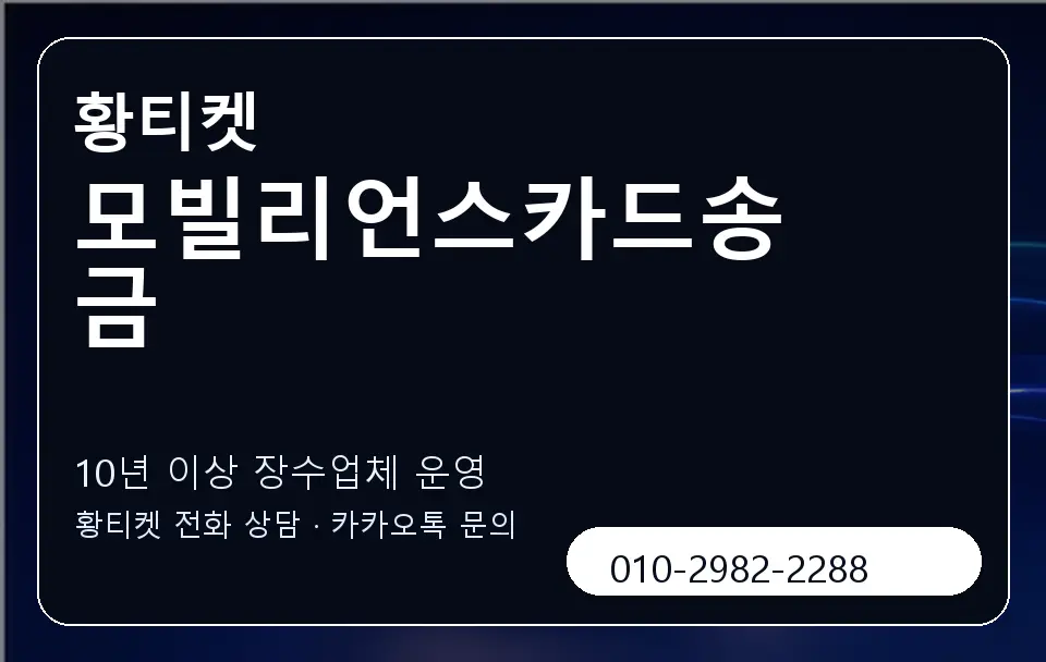 모빌리언스카드송금 황티켓 캐러셀 5
