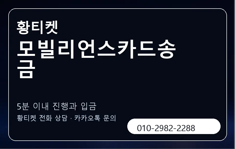 모빌리언스카드송금 황티켓 캐러셀 6