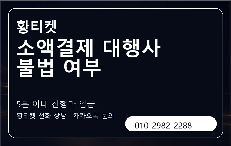 소액결제 대행사 불법 여부 황티켓 캐러셀 6