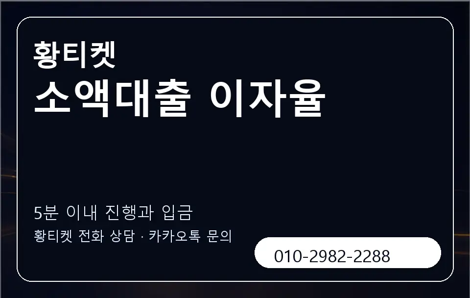 소액대출 이자율 황티켓 캐러셀 6
