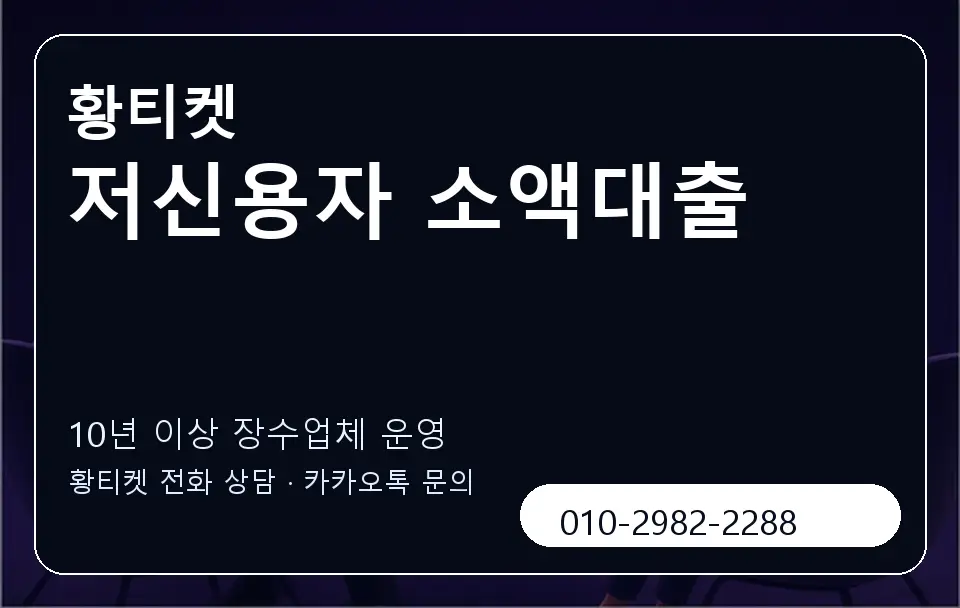 저신용자 소액대출 황티켓 캐러셀 5