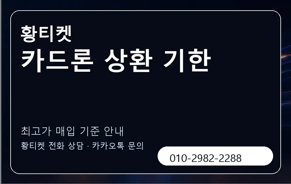 카드론 상환 기한 황티켓 캐러셀 3