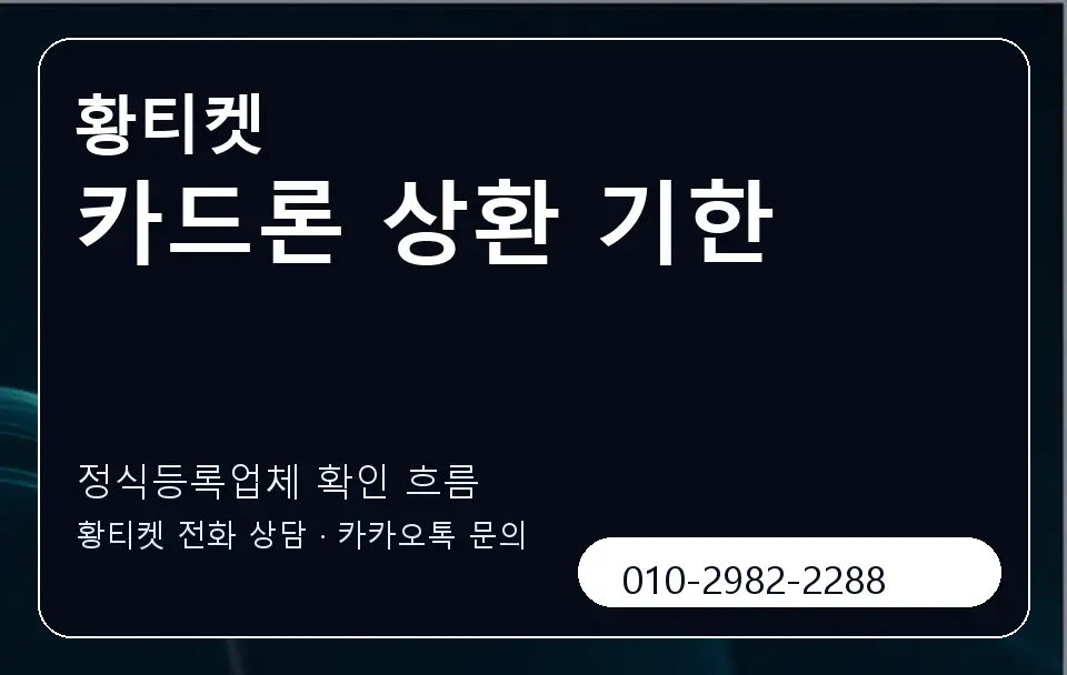 카드론 상환 기한 황티켓 캐러셀 4