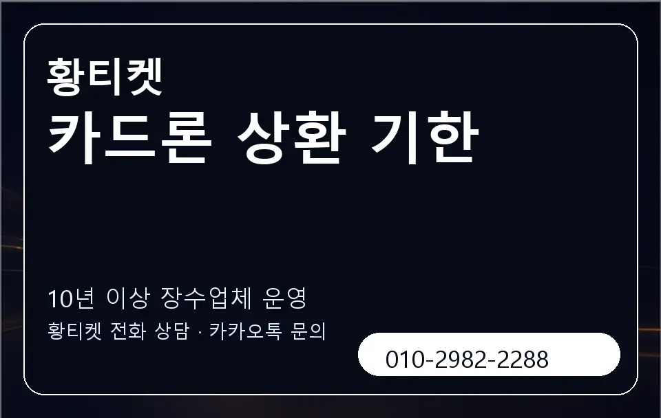카드론 상환 기한 황티켓 캐러셀 5