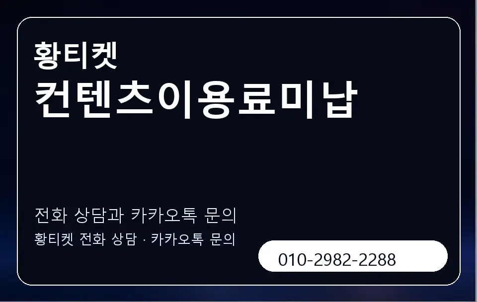 컨텐츠이용료미납 황티켓 캐러셀 1