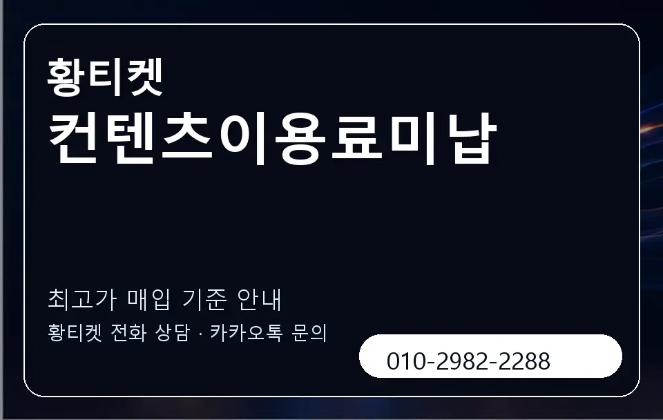 컨텐츠이용료미납 황티켓 캐러셀 3