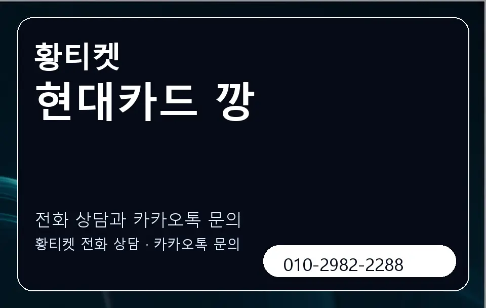 현대카드 깡 황티켓 캐러셀 1