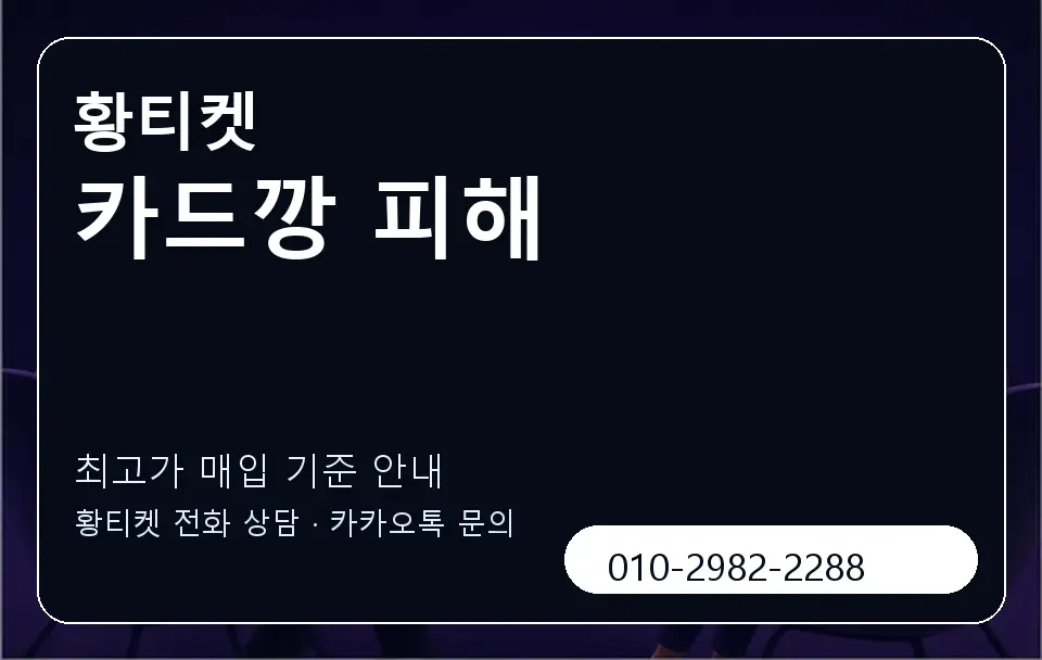 카드깡 피해 황티켓 캐러셀 3