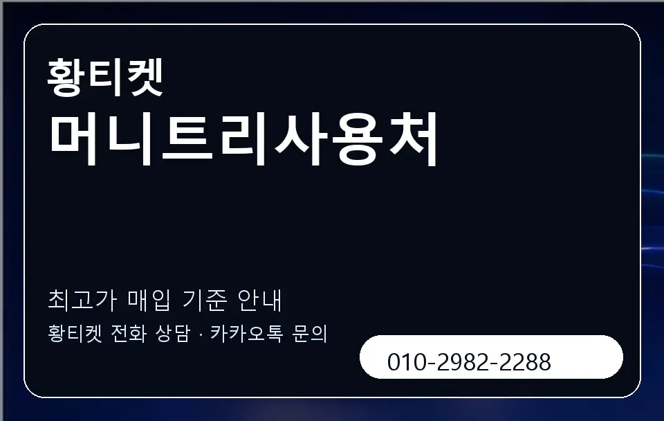 머니트리사용처 황티켓 캐러셀 3