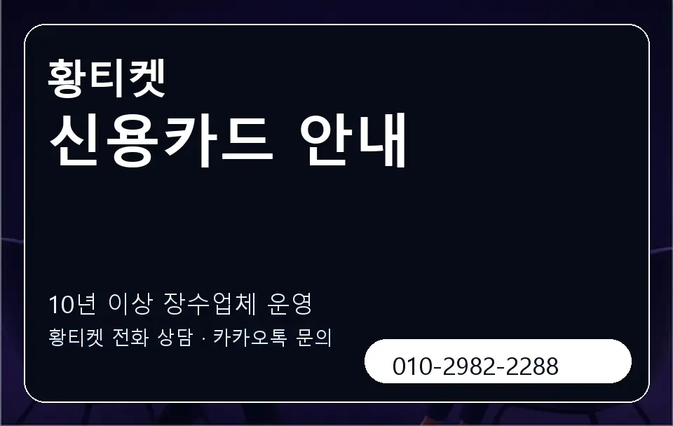 신용카드 안내 황티켓 캐러셀 5