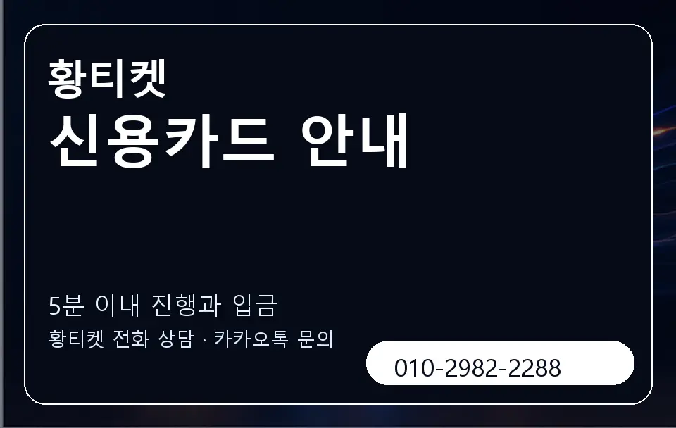신용카드 안내 황티켓 캐러셀 6