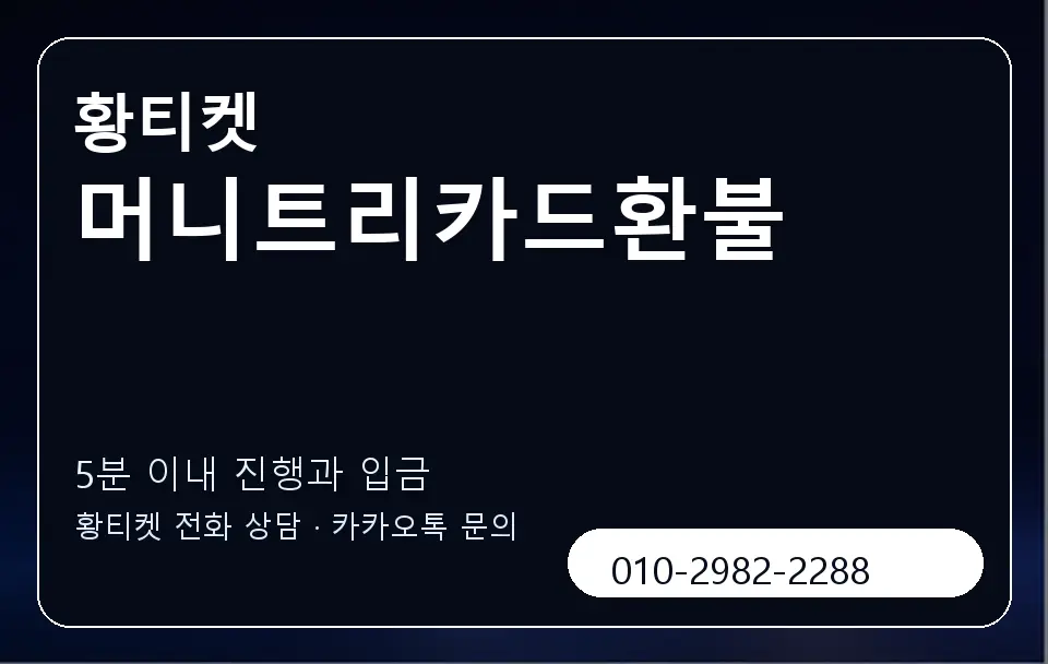 머니트리카드환불 황티켓 캐러셀 6