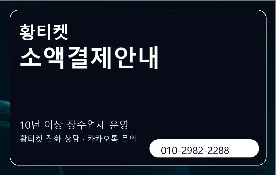 소액결제안내 황티켓 캐러셀 5
