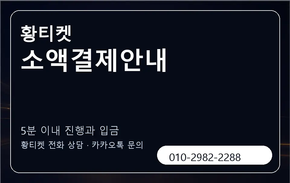 소액결제안내 황티켓 캐러셀 6