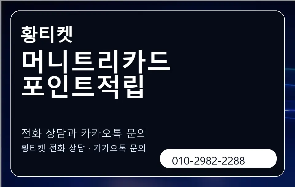 머니트리카드 포인트적립 황티켓 캐러셀 1
