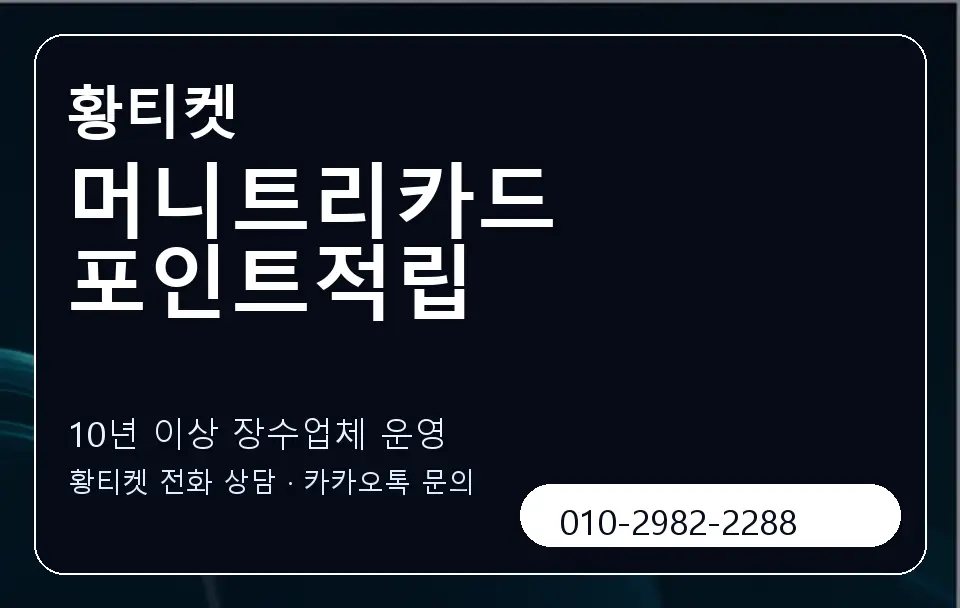 머니트리카드 포인트적립 황티켓 캐러셀 5