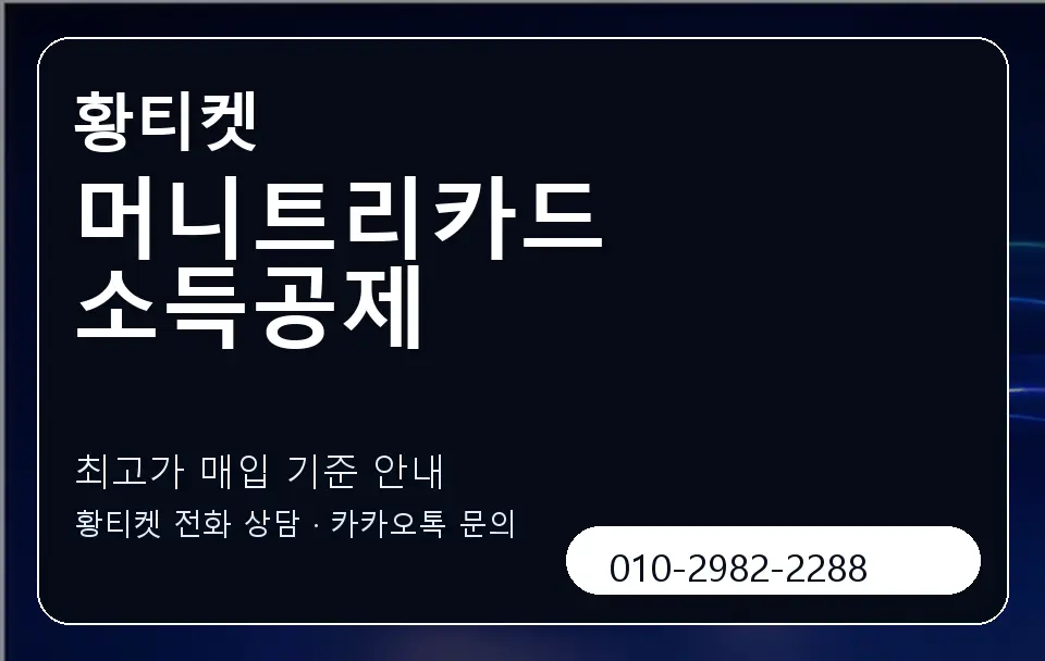 머니트리카드 소득공제 황티켓 캐러셀 3