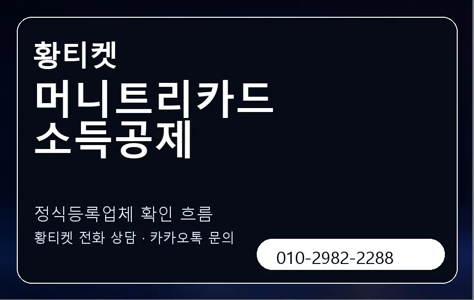 머니트리카드 소득공제 황티켓 캐러셀 4