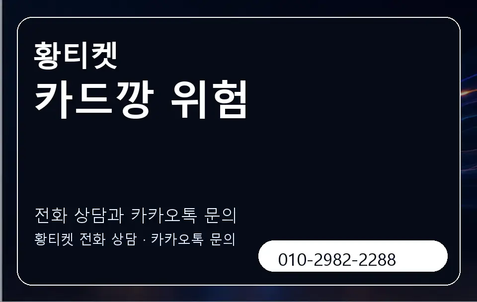 카드깡 위험 황티켓 캐러셀 1