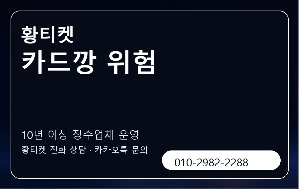 카드깡 위험 황티켓 캐러셀 5