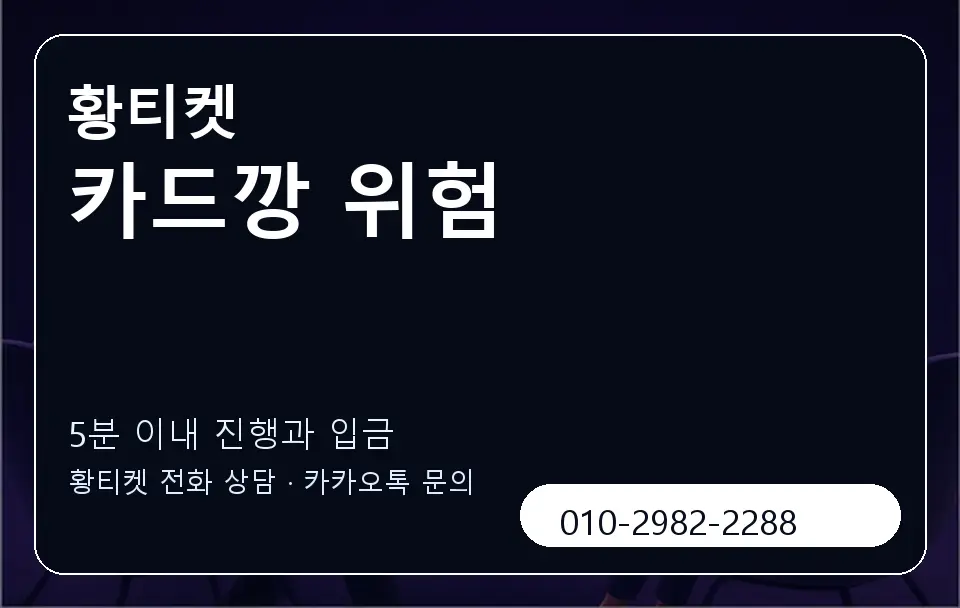 카드깡 위험 황티켓 캐러셀 6