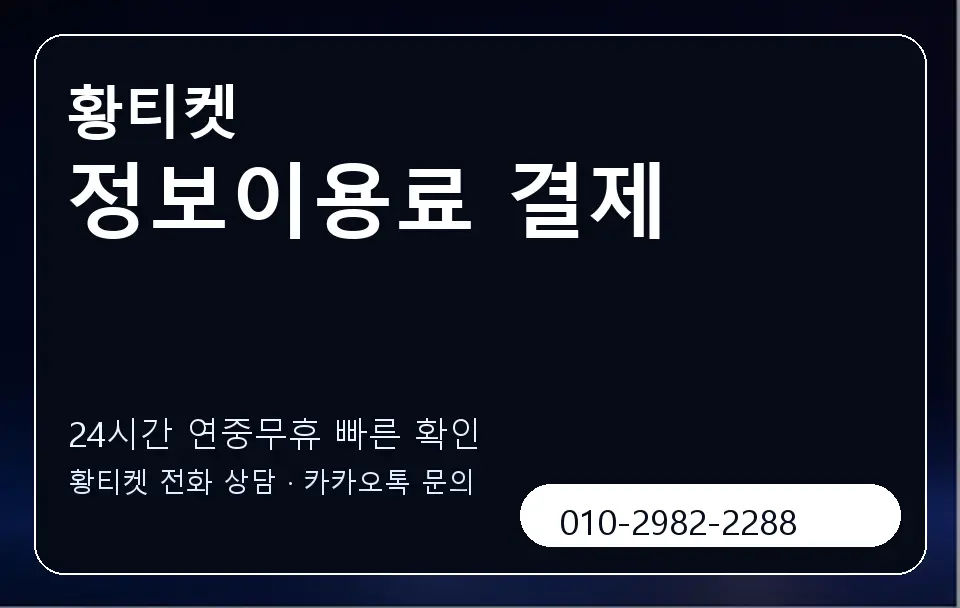 정보이용료 결제 황티켓 캐러셀 2