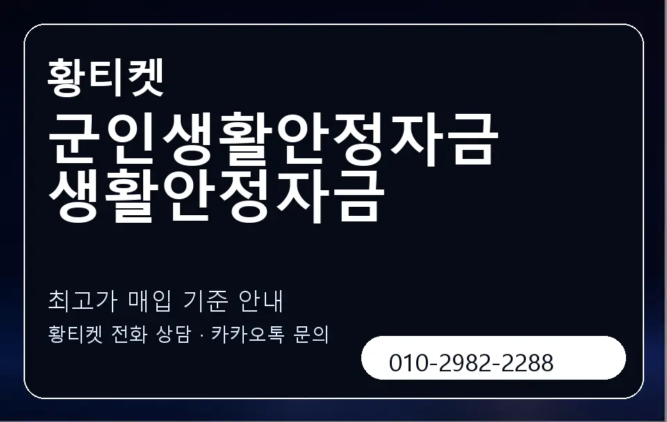군인생활안정자금생활안정자금 황티켓 캐러셀 3