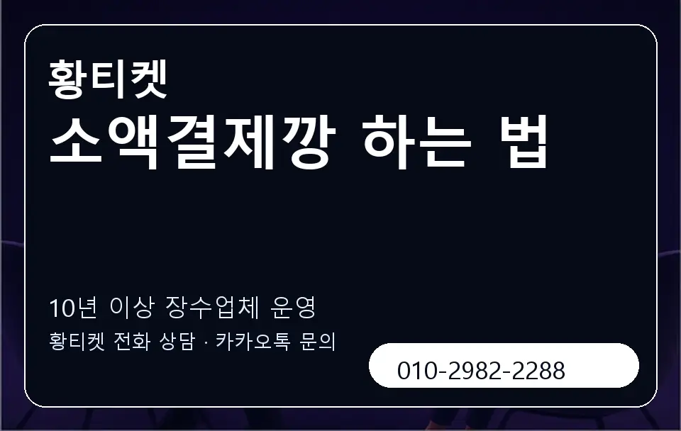 소액결제깡 하는 법 황티켓 캐러셀 5