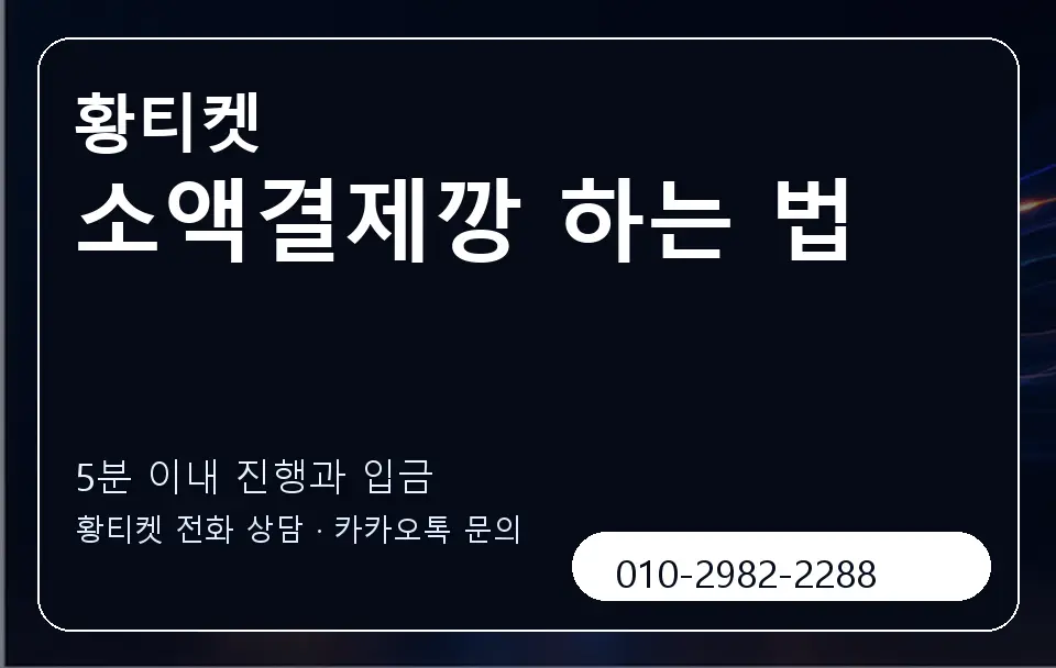 소액결제깡 하는 법 황티켓 캐러셀 6