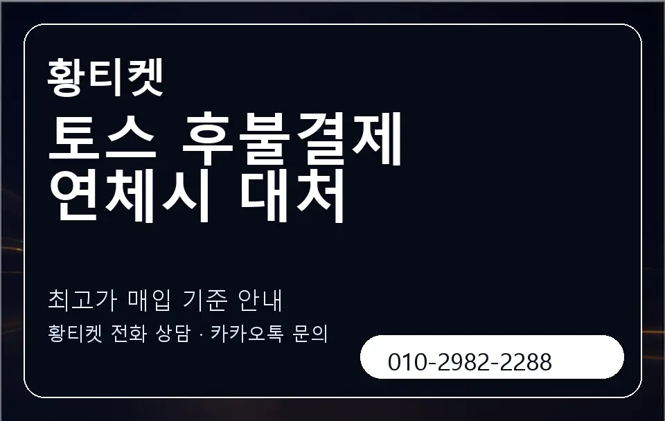 토스 후불결제 연체시 대처 황티켓 캐러셀 3