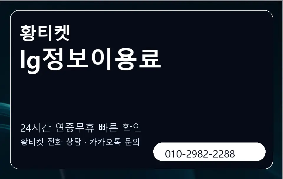 lg정보이용료 황티켓 캐러셀 2