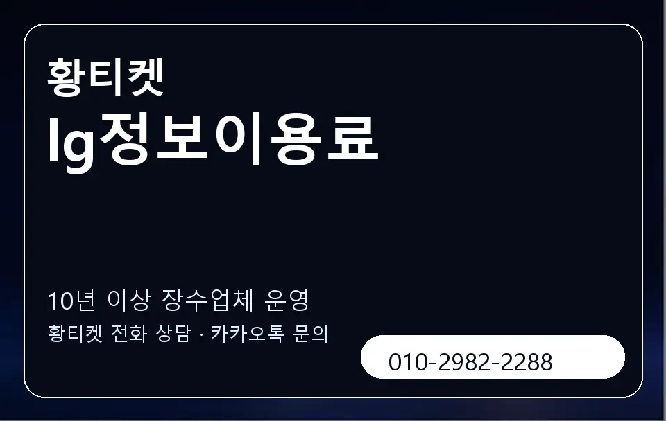 lg정보이용료 황티켓 캐러셀 5
