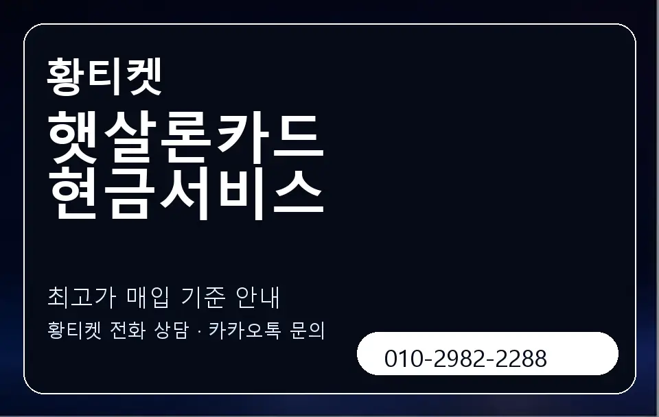 햇살론카드 현금서비스 황티켓 캐러셀 3