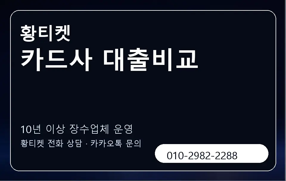 카드사 대출비교 황티켓 캐러셀 5