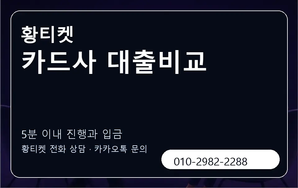 카드사 대출비교 황티켓 캐러셀 6