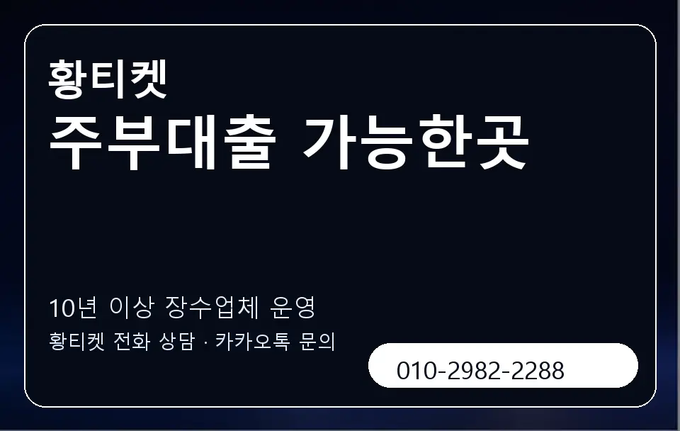 주부대출 가능한곳 황티켓 캐러셀 5