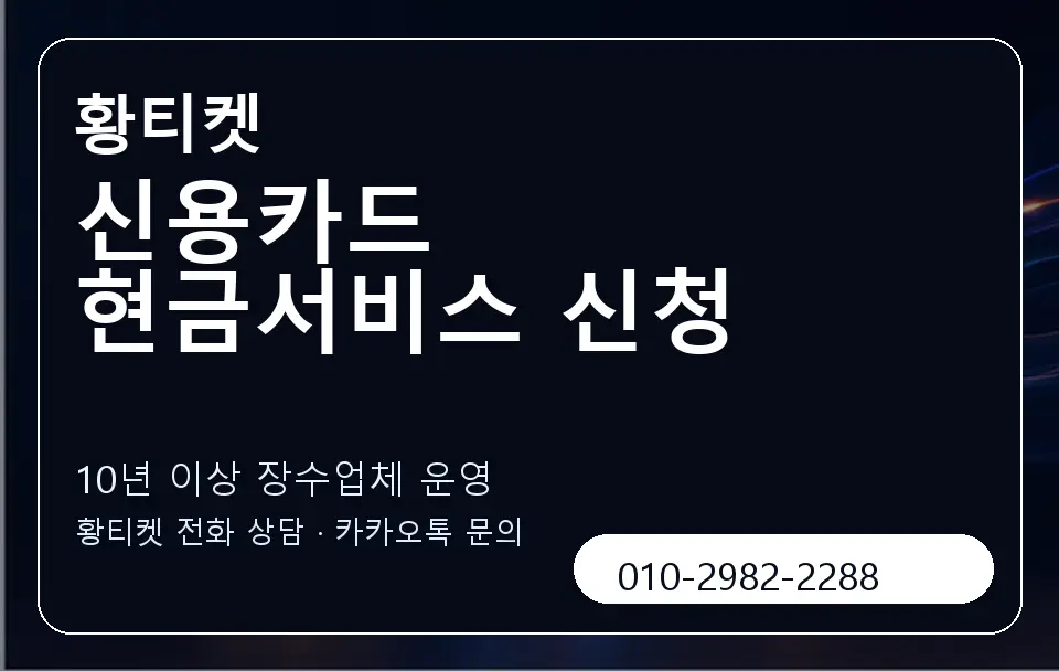 신용카드 현금서비스 신청 황티켓 캐러셀 5