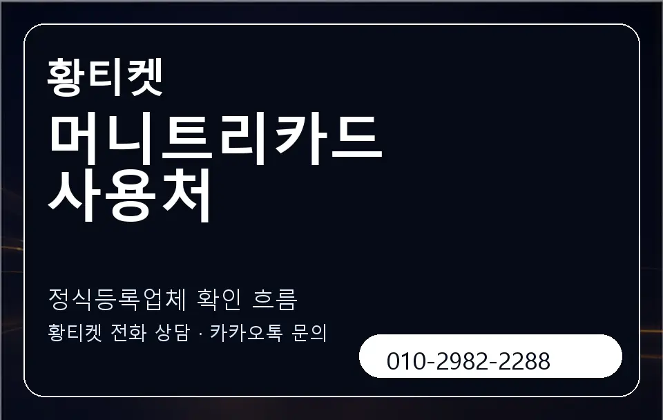 머니트리카드 사용처 황티켓 캐러셀 4