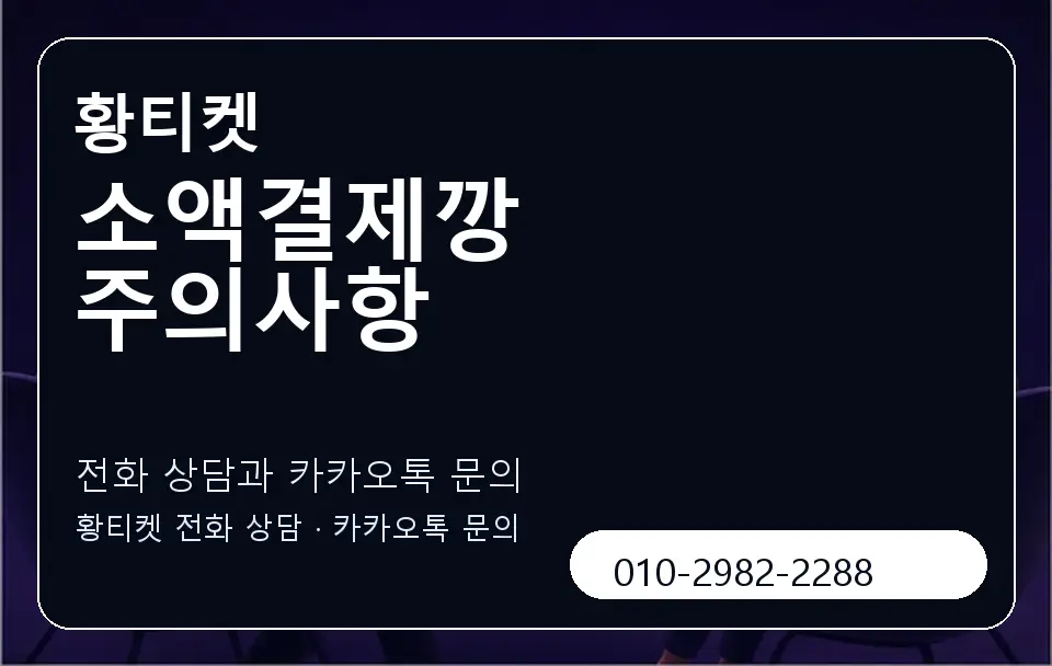 소액결제깡 주의사항 황티켓 캐러셀 1