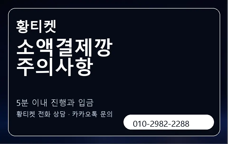 소액결제깡 주의사항 황티켓 캐러셀 6