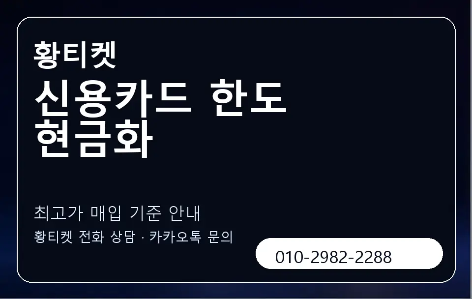 신용카드 한도 현금화 황티켓 캐러셀 3