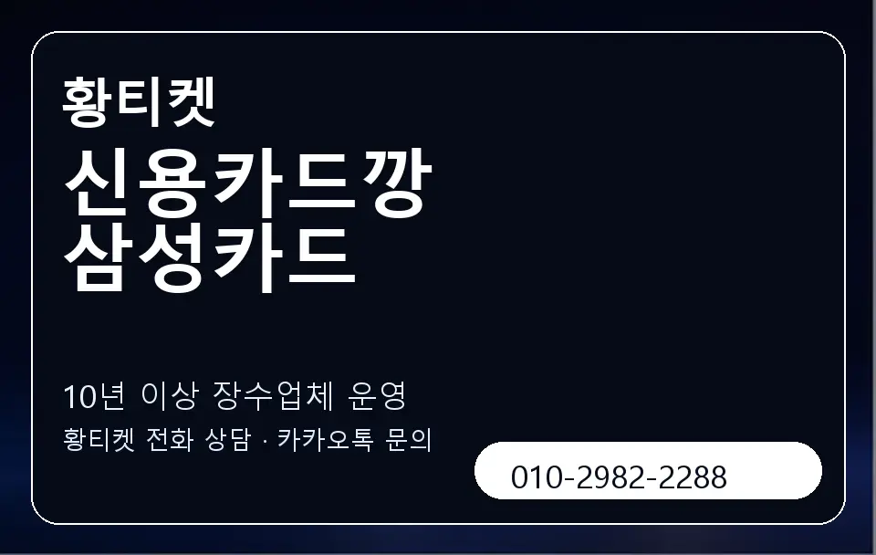 신용카드깡 삼성카드 황티켓 캐러셀 5