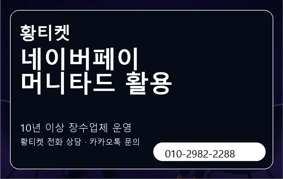 네이버페이 머니타드 활용 황티켓 캐러셀 5